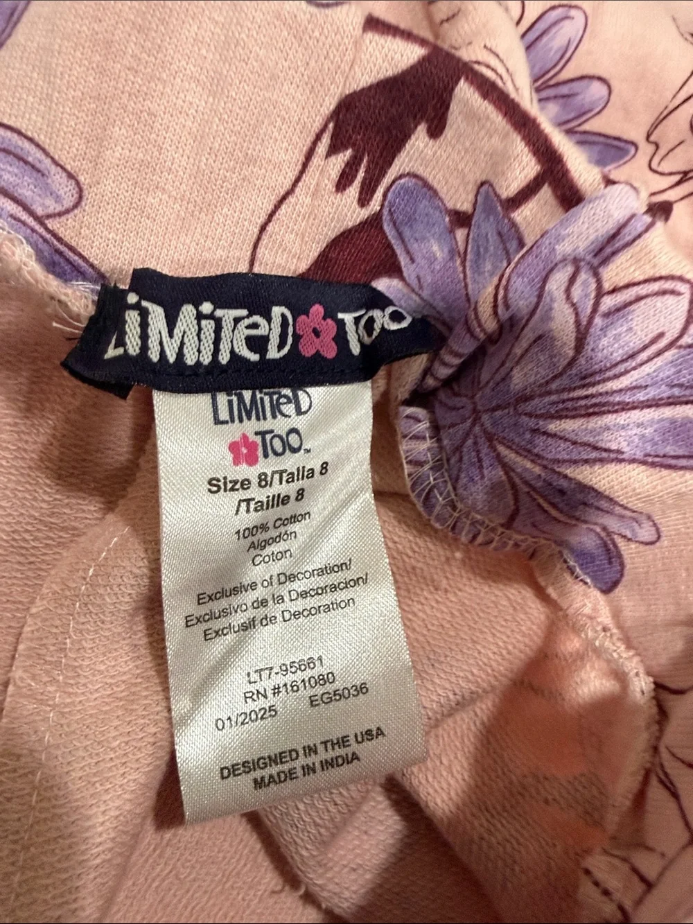 Limited Too Pink and Purple Floral Kids Matching Set